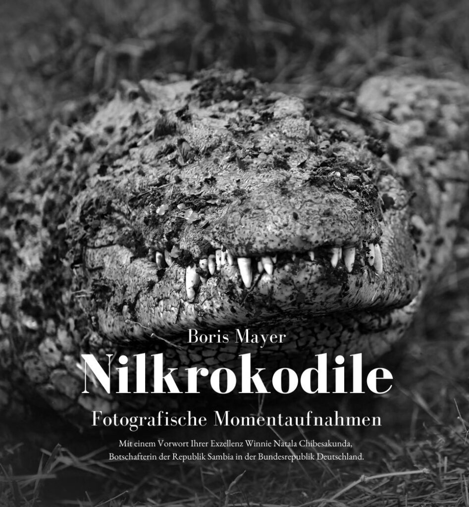 Buchcover des Fotobandes Nilkrokodile von Boris Mayer